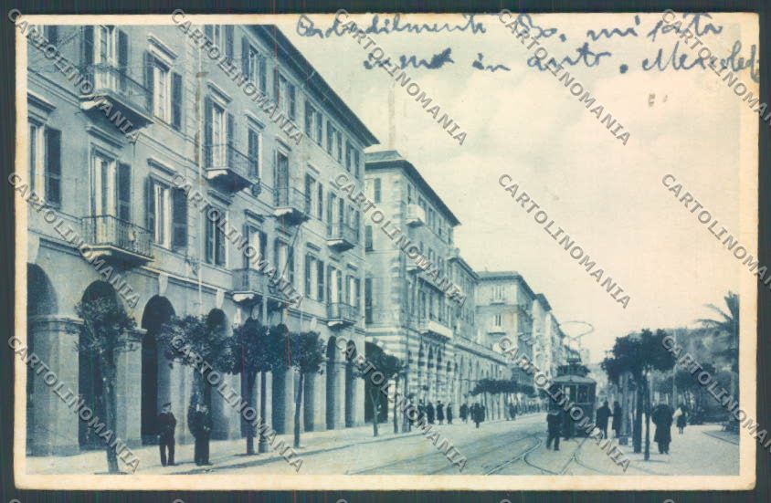 La Spezia Città Tram PIEGATA cartolina ZT7090 – fronte