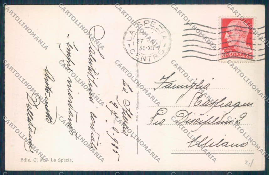 La Spezia Città cartolina ZT7104 – retro