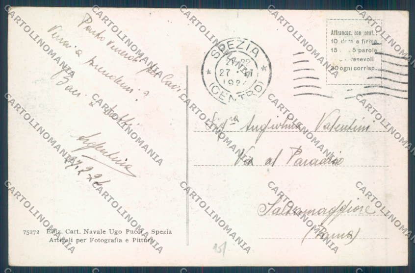 La Spezia Portovenere cartolina ZT7191 – retro