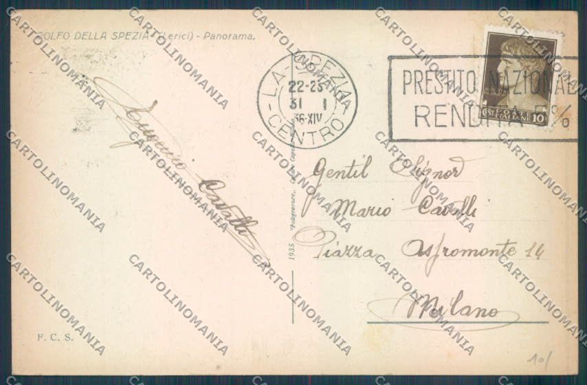 La Spezia Lerici cartolina ZT7246 – retro