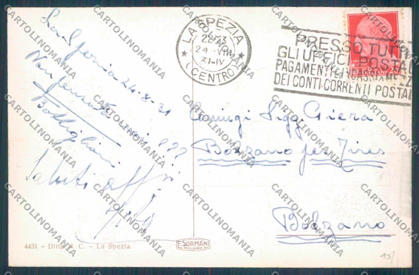 La Spezia Lerici cartolina ZT7257 – retro
