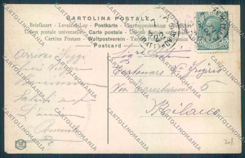 Genova Portofino Kulm Carrozza Foto cartolina E7311 – retro