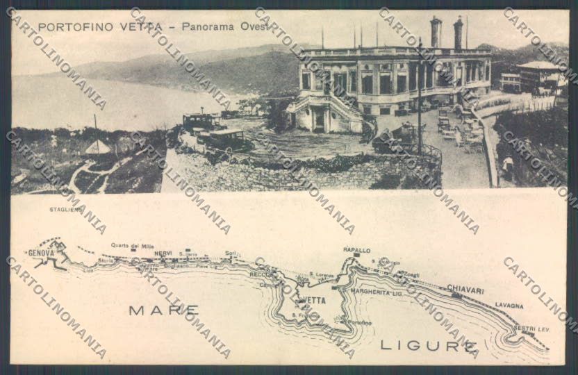 Genova Portofino Kulm cartolina E7313 – fronte
