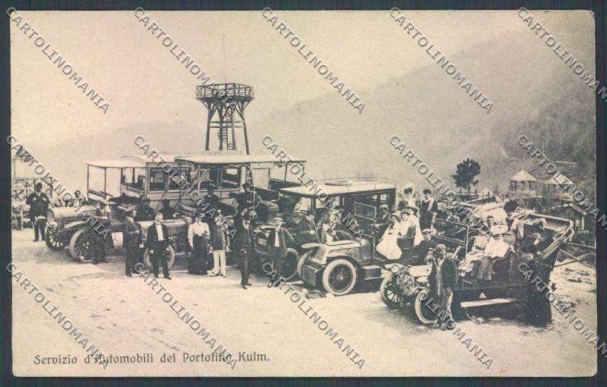 Genova Portofino Kulm Servizio Automobili cartolina E7336 – fronte