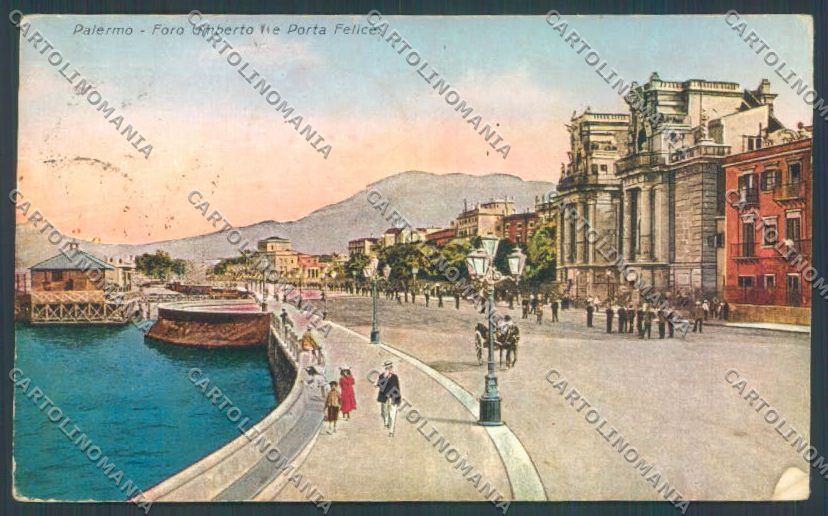 Palermo Città RIFILATA cartolina ZT7344 – fronte