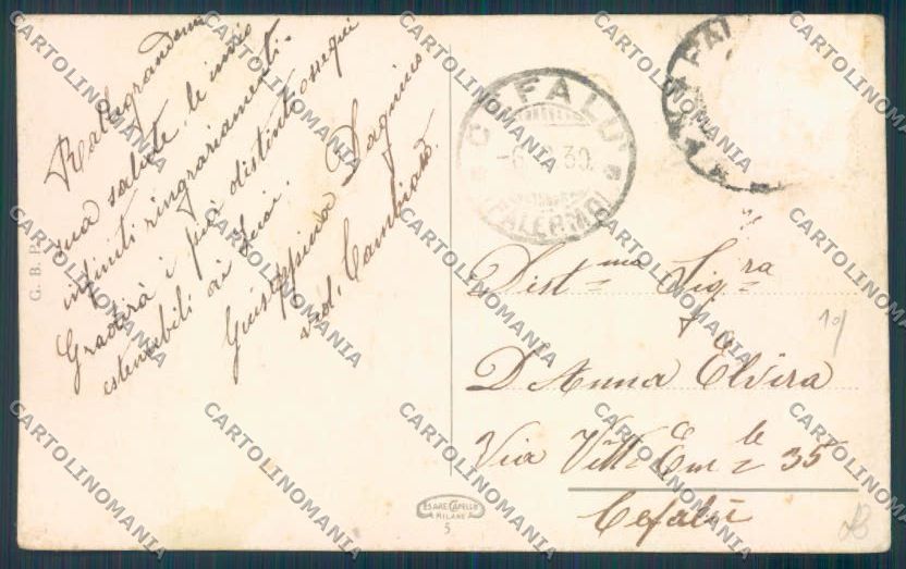 Palermo Città RIFILATA cartolina ZT7344 – retro