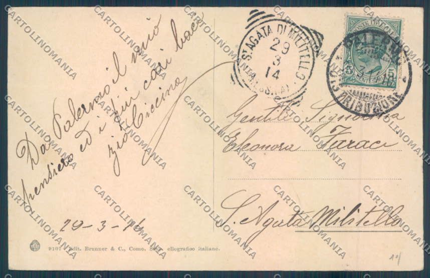 Palermo Città cartolina ZT7392 – retro