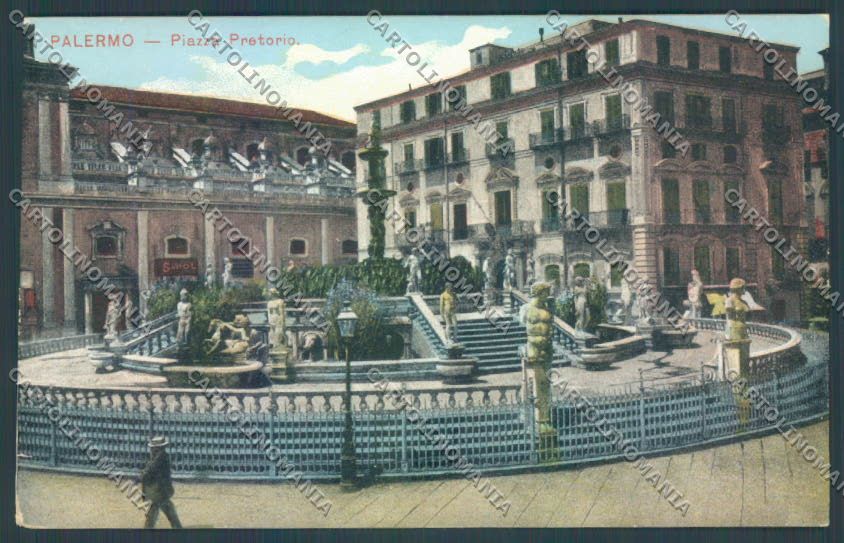 Palermo Città Piazza Pretorio cartolina ZT7425 – fronte