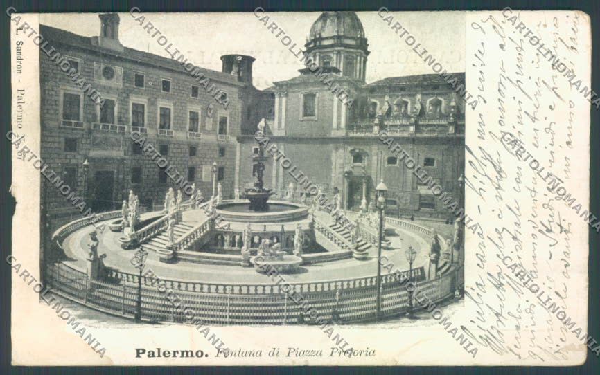 Palermo Città Piazza Pretoria ABRASA cartolina ZT7439 – fronte