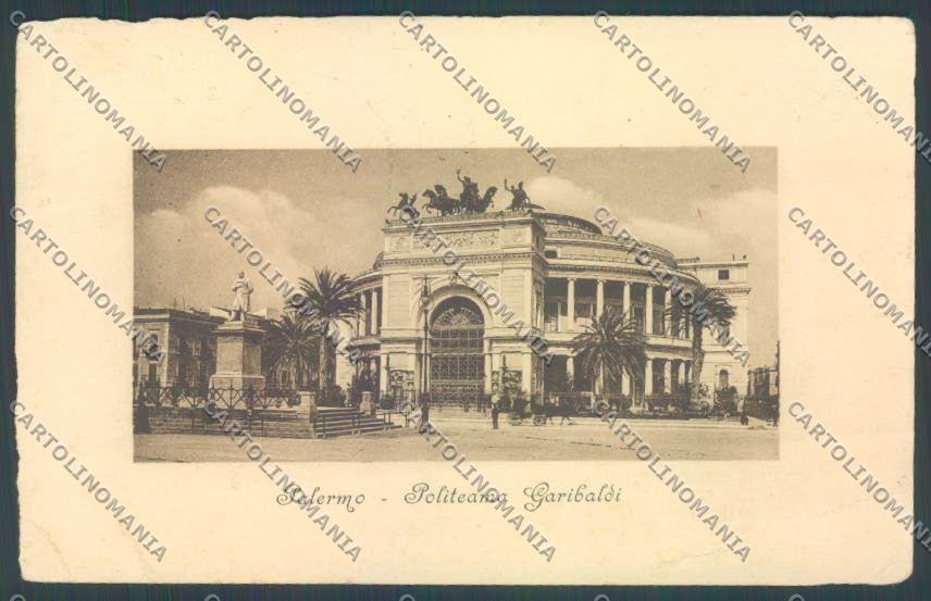 Palermo Città Politeama PIEGHINE cartolina ZT7441 – fronte