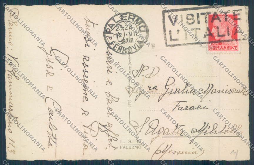 Palermo Città Politeama cartolina ZT7444 – retro