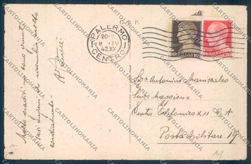 Palermo Città Politeama cartolina ZT7445 – retro