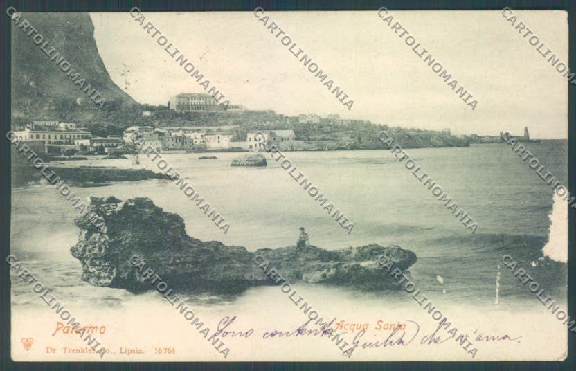 Palermo Città Acqua Santa ABRASA cartolina ZT7452 – fronte