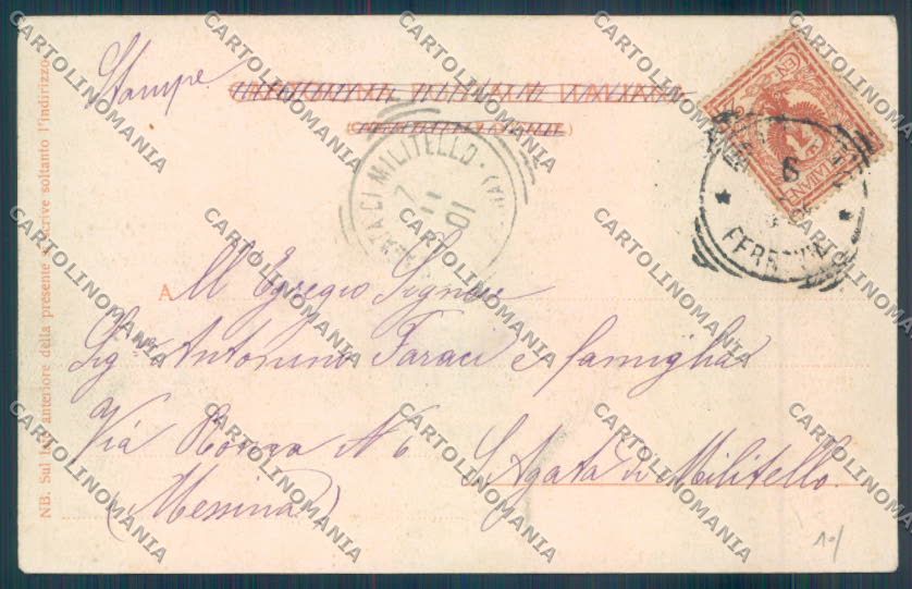 Palermo Città Acqua Santa ABRASA cartolina ZT7452 – retro