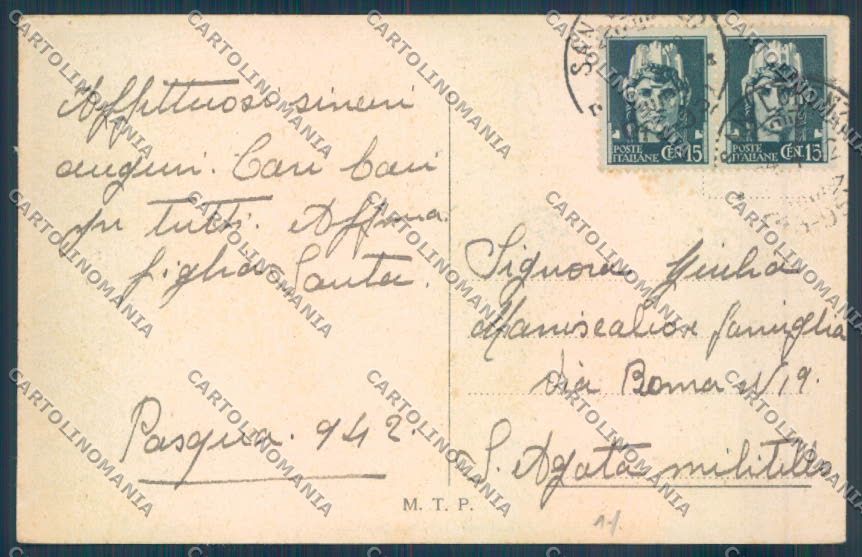 Palermo Città Villa Giulia cartolina ZT7465 – retro