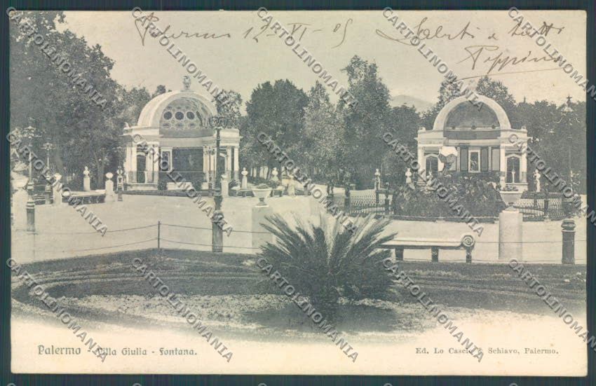 Palermo Città Villa Giulia cartolina ZT7469 – fronte