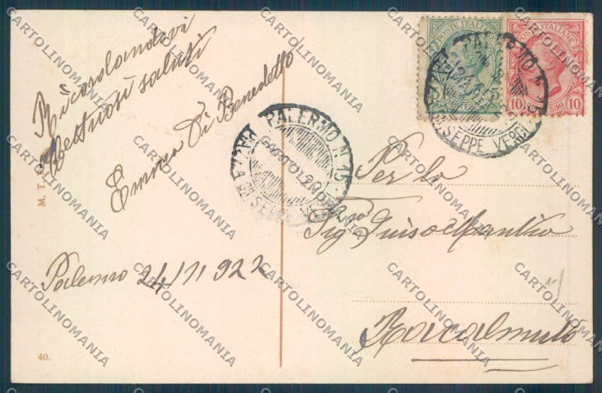 Palermo Città Monte Pellegrino cartolina ZT7474 – retro