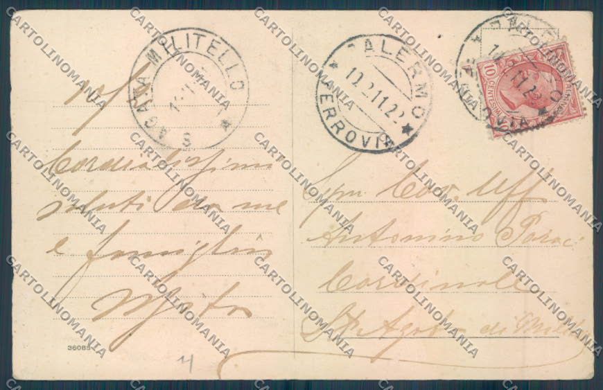 Palermo Città Monte Pellegrino FORI cartolina ZT7476 – retro