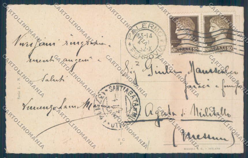 Palermo Città cartolina ZT7482 – retro