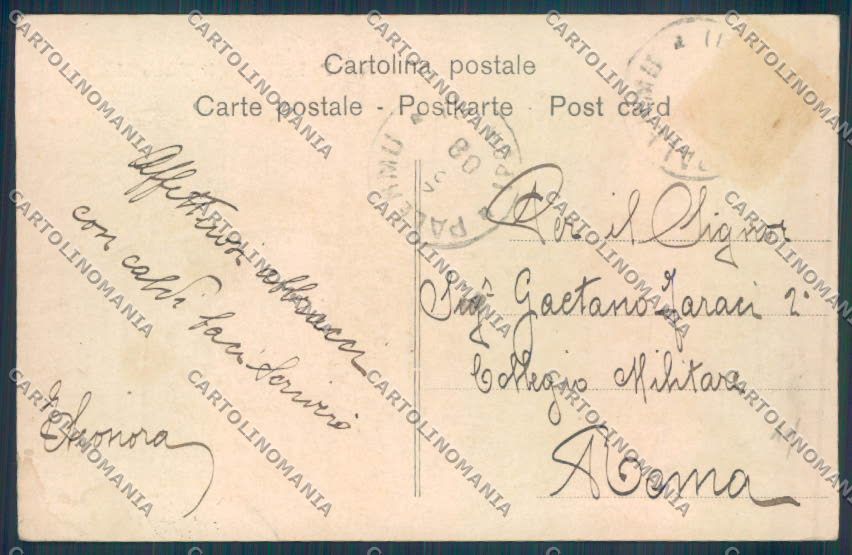 Palermo Città Teatro Massimo PIEGHINE cartolina ZT7498 – retro