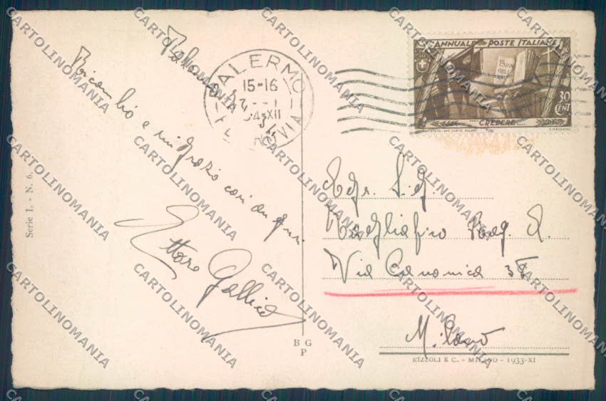 Palermo Città Politeama cartolina ZT7501 – retro