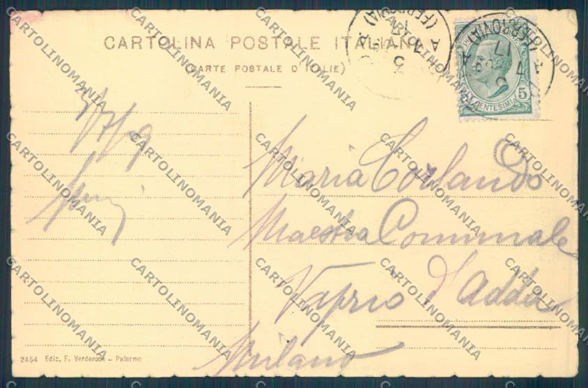 Palermo Città Villa Giulia cartolina ZT7511 – retro