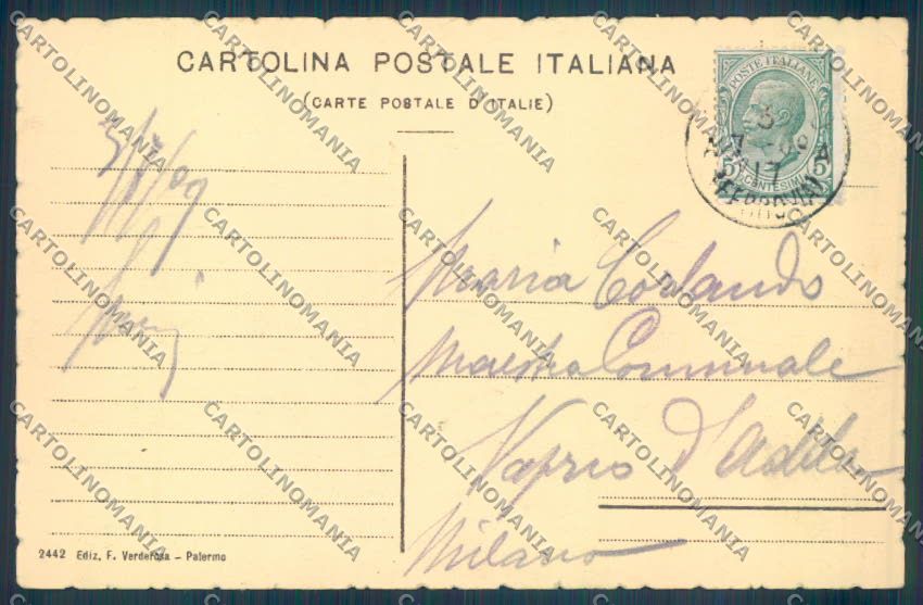 Palermo Città Piazza Pretoria cartolina ZT7520 – retro