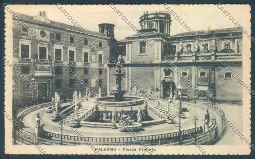 Palermo Città Piazza Pretoria PIEGHE cartolina ZT7522 – fronte