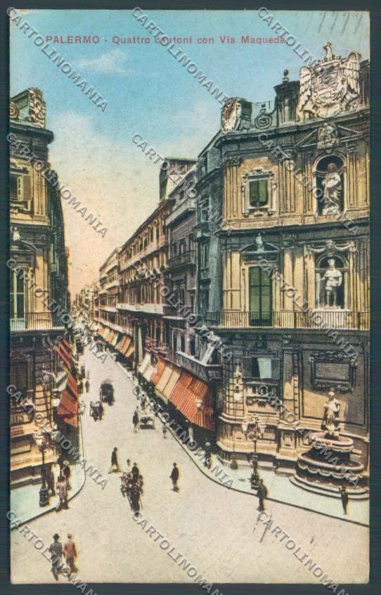 Palermo Città Quattro Cantoni ABRASA cartolina ZT7524 – fronte