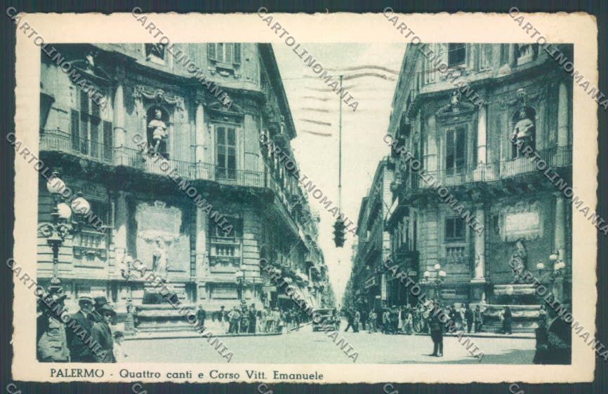 Palermo Città Quattro Cantoni cartolina ZT7528 – fronte