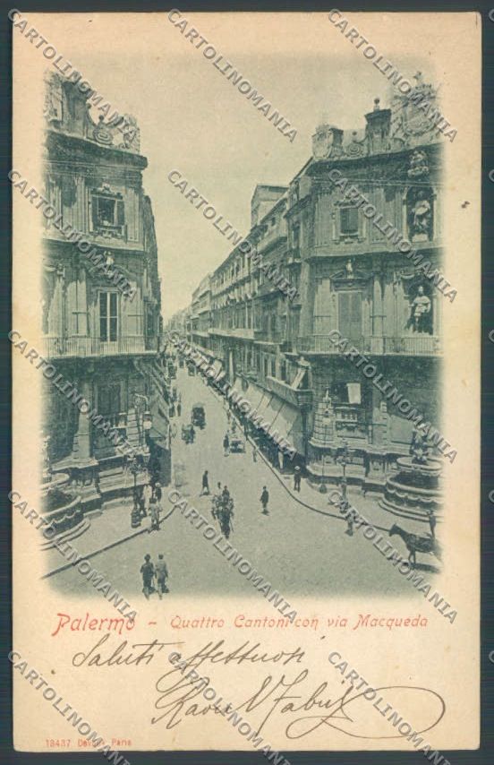 Palermo Città Quattro Cantoni cartolina ZT7529 – fronte