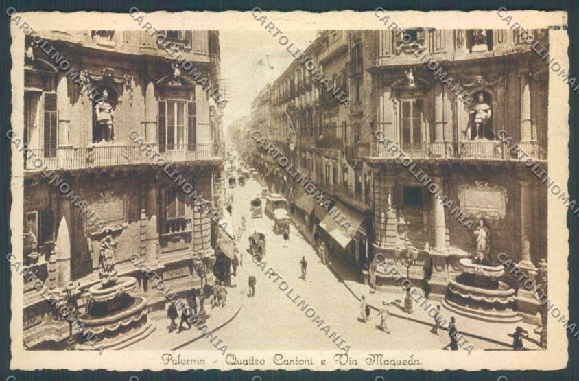 Palermo Città Quattro Cantoni cartolina ZT7530 – fronte