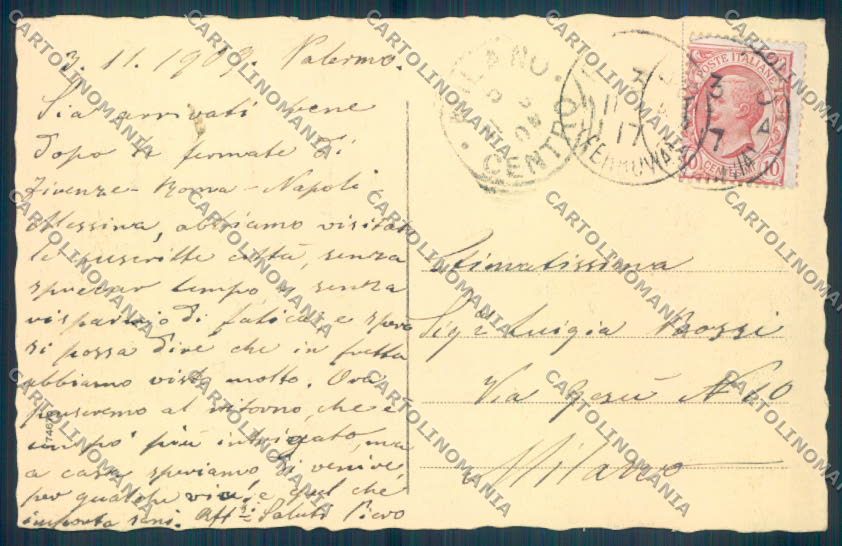 Palermo Città Politeama cartolina ZT7537 – retro