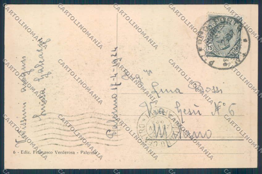 Palermo Città Monte Pellegrino cartolina ZT7539 – retro