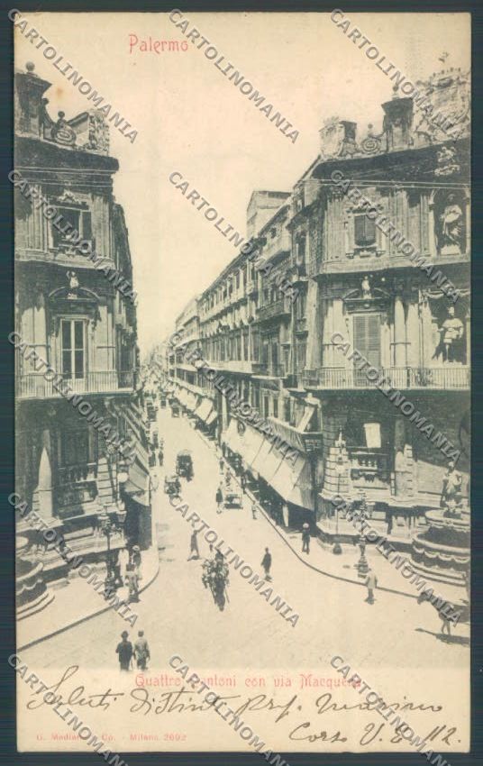 Palermo Città Quattro Cantoni cartolina ZT7553 – fronte