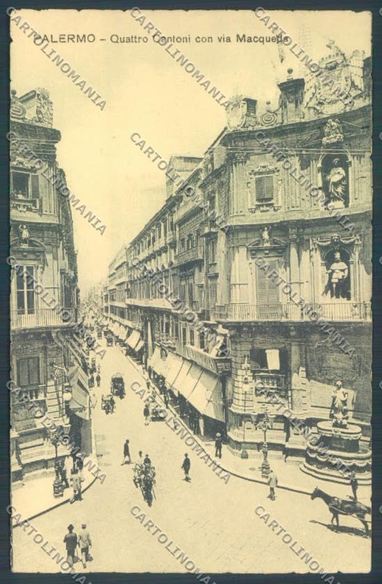 Palermo Città Quattro Cantoni cartolina ZT7558 – fronte