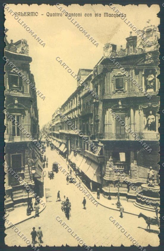 Palermo Città Quattro Cantoni cartolina ZT7559 – fronte