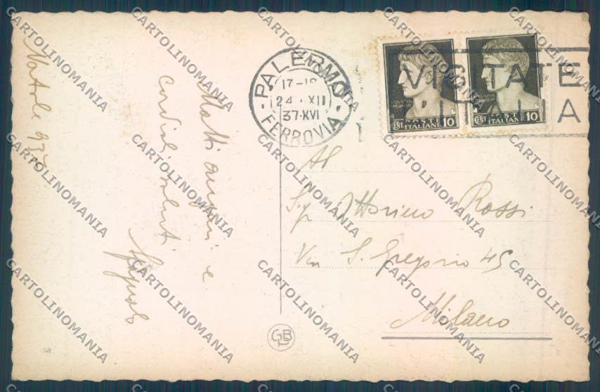 Palermo Città Teatro Massimo cartolina ZT7565 – retro