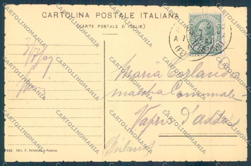 Palermo Città Teatro Massimo cartolina ZT7577 – retro