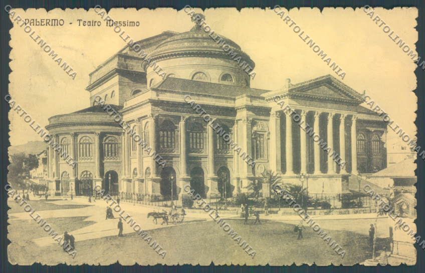 Palermo Città Teatro Massimo PIEGHINA cartolina ZT7581 – fronte