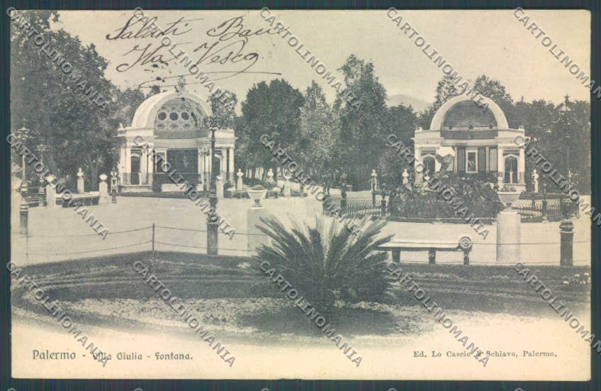 Palermo Città Villa Giulia cartolina ZT7594 – fronte
