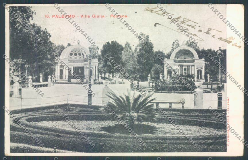 Palermo Città Villa Giulia cartolina ZT7595 – fronte