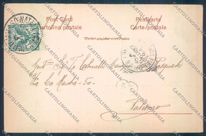 Palermo Città Villa Giulia cartolina ZT7595 – retro