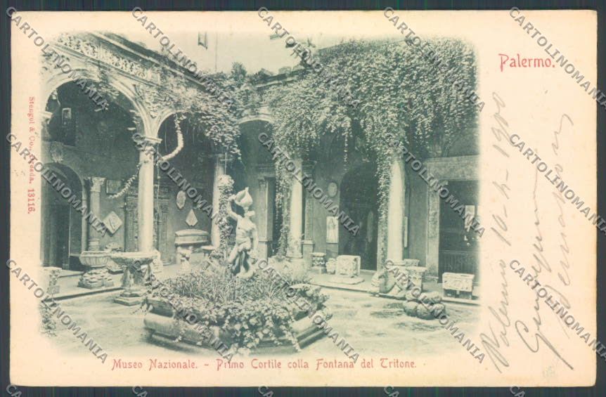 Palermo Città Museo Nazionale cartolina ZT7609 – fronte