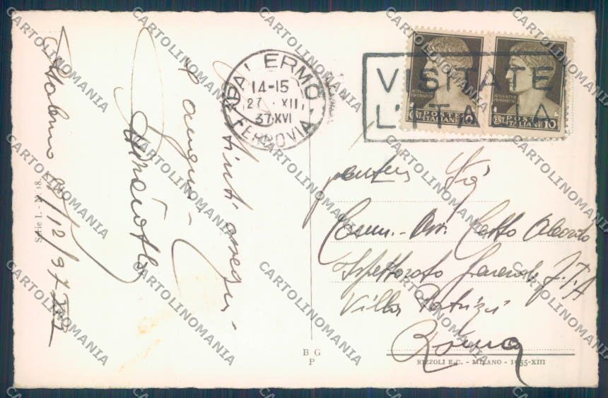 Palermo Città La Favorita cartolina ZT7612 – retro