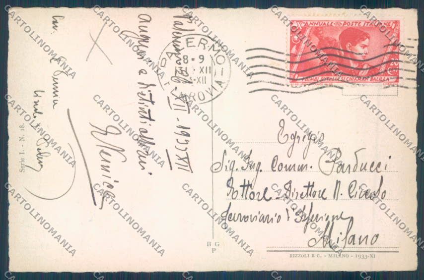 Palermo Città La Favorita cartolina ZT7624 – retro