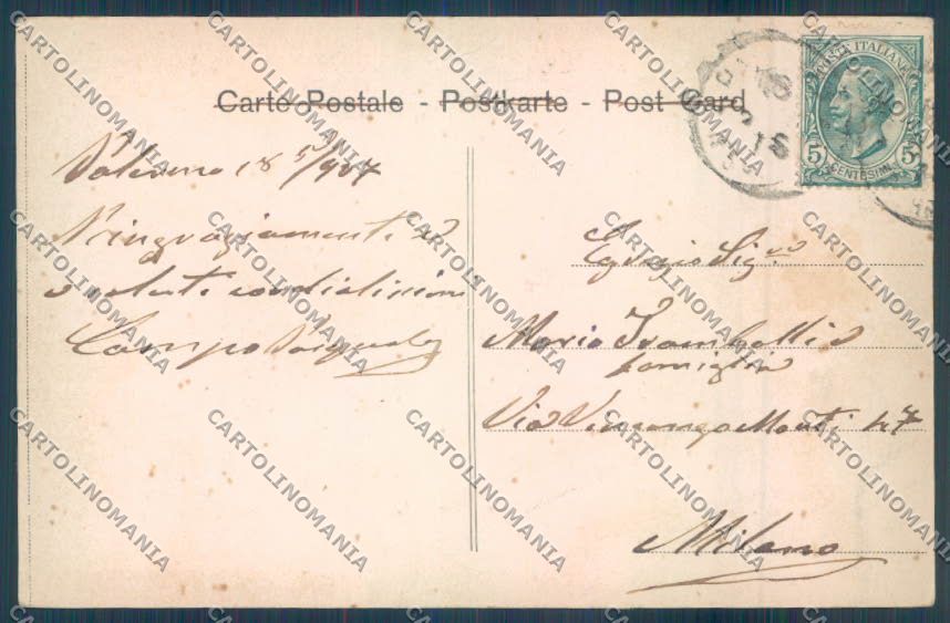 Palermo Città Palazzo Reale Alterocca PIEGHINA cartolina ZT7631 – retro