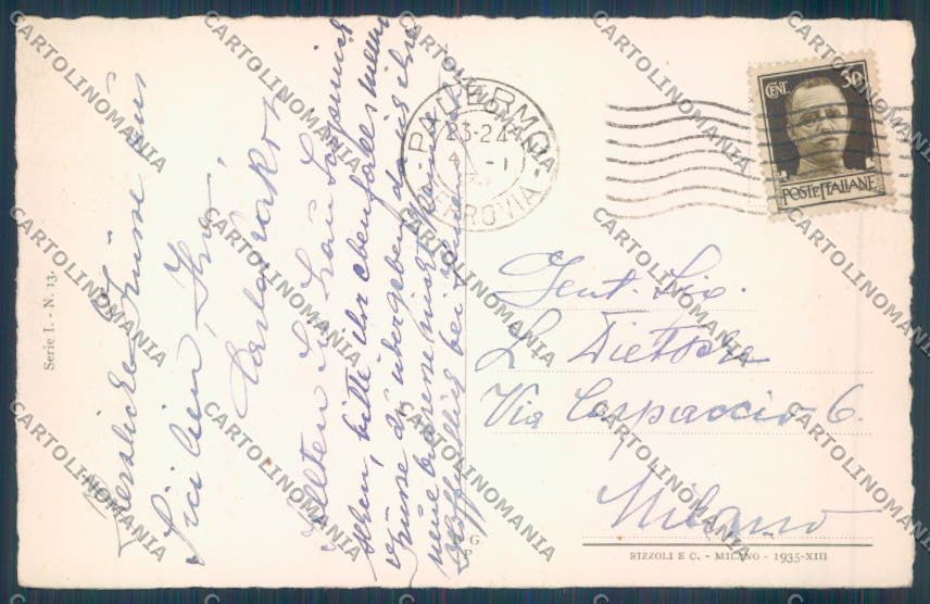 Palermo Città Palazzo Reale cartolina ZT7635 – retro