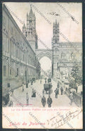 Palermo Città Via Bonello Alterocca PIEGHINE cartolina ZT7638 – fronte