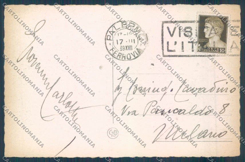 Palermo Città Villa Bonanno cartolina ZT7652 – retro